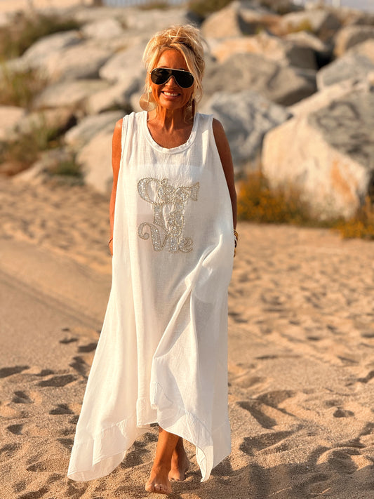 VESTIDO OVERSIZE C’EST LA VIE MULTICOLOR