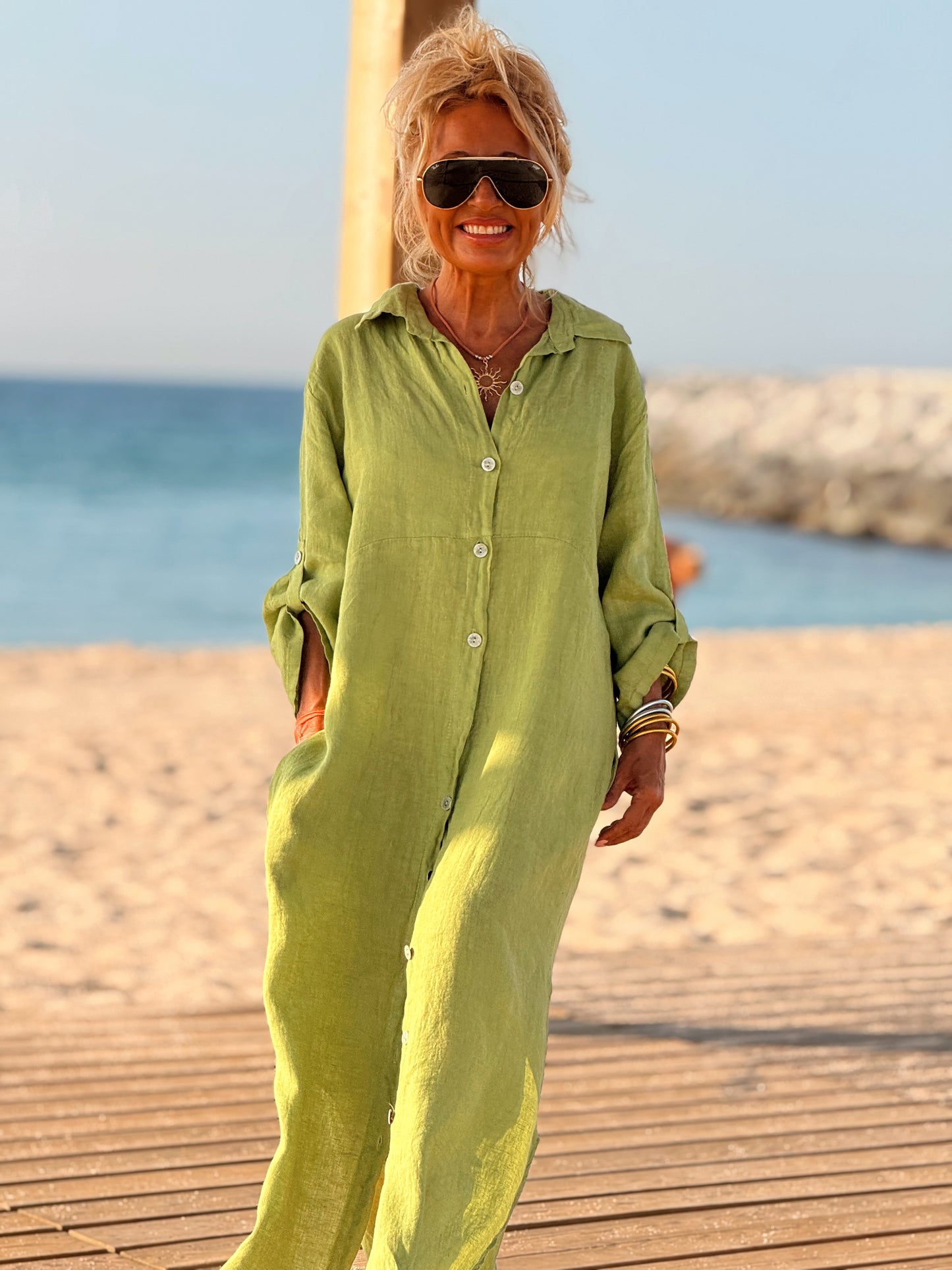 VESTIDO CAMISA TERRY MULTICOLOR