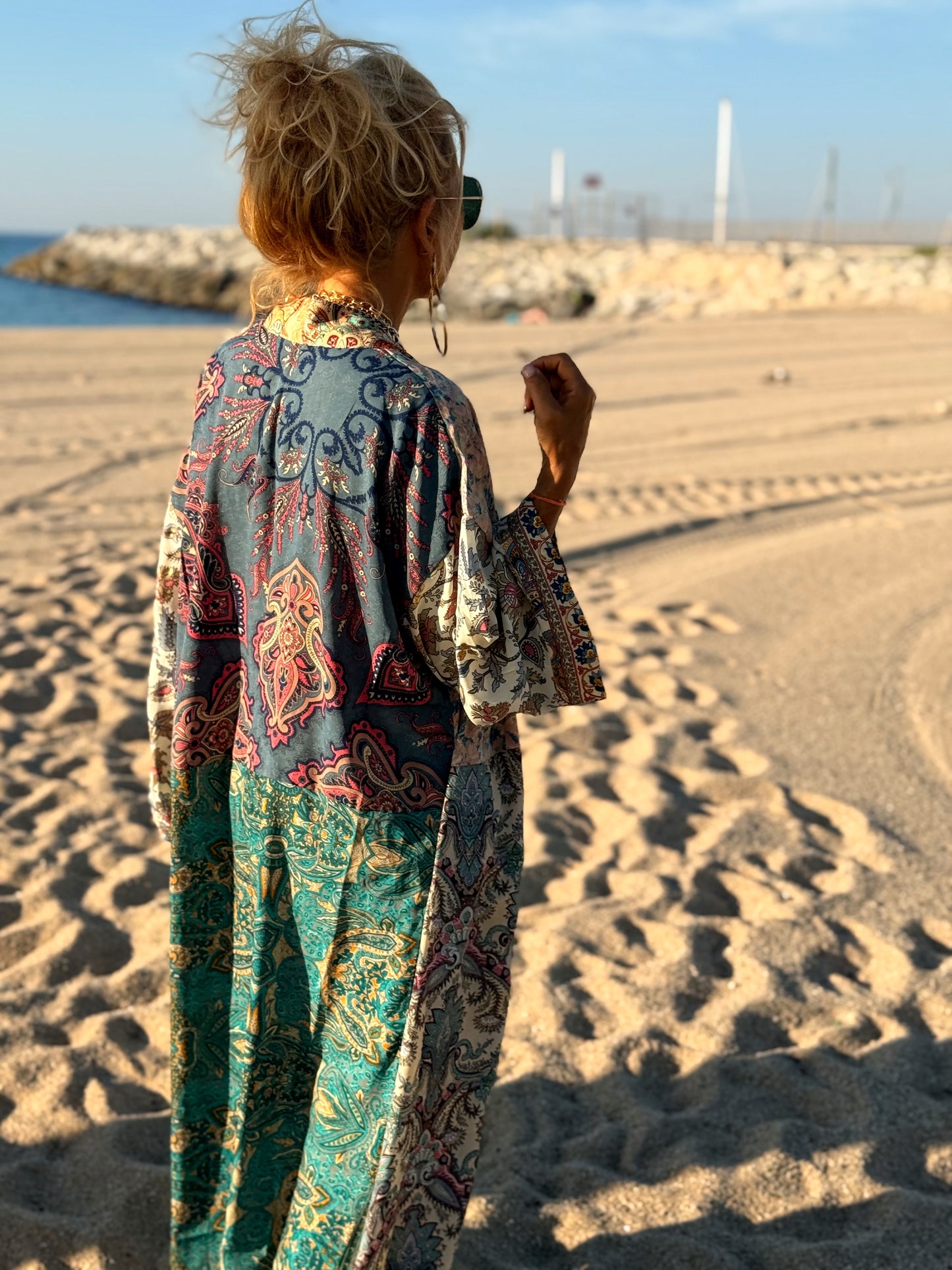 KIMONO ESTAMPADO MANGA 3/4 MULTICOLOR