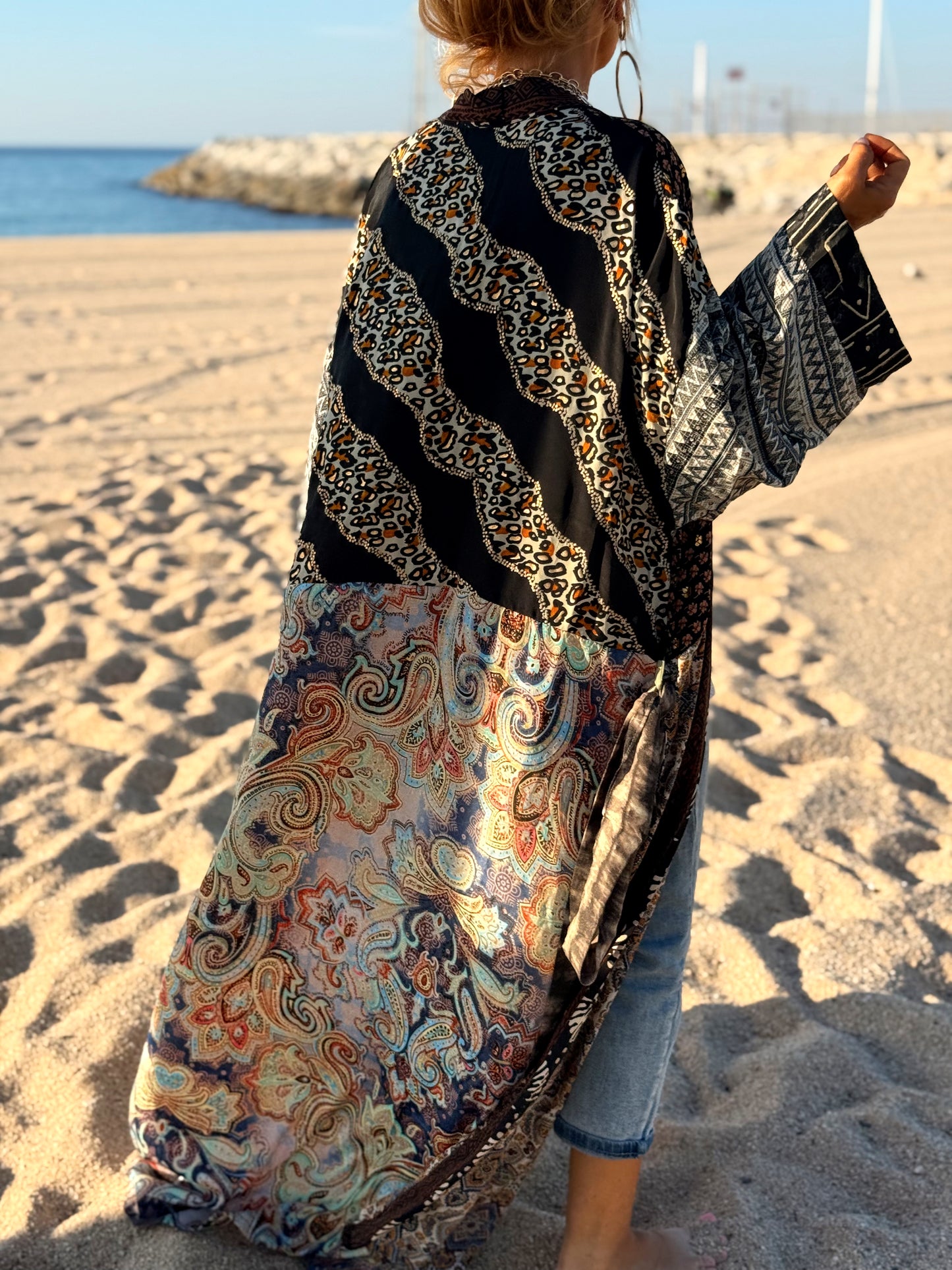 KIMONO ESTAMPADO MANGA 3/4 MULTICOLOR