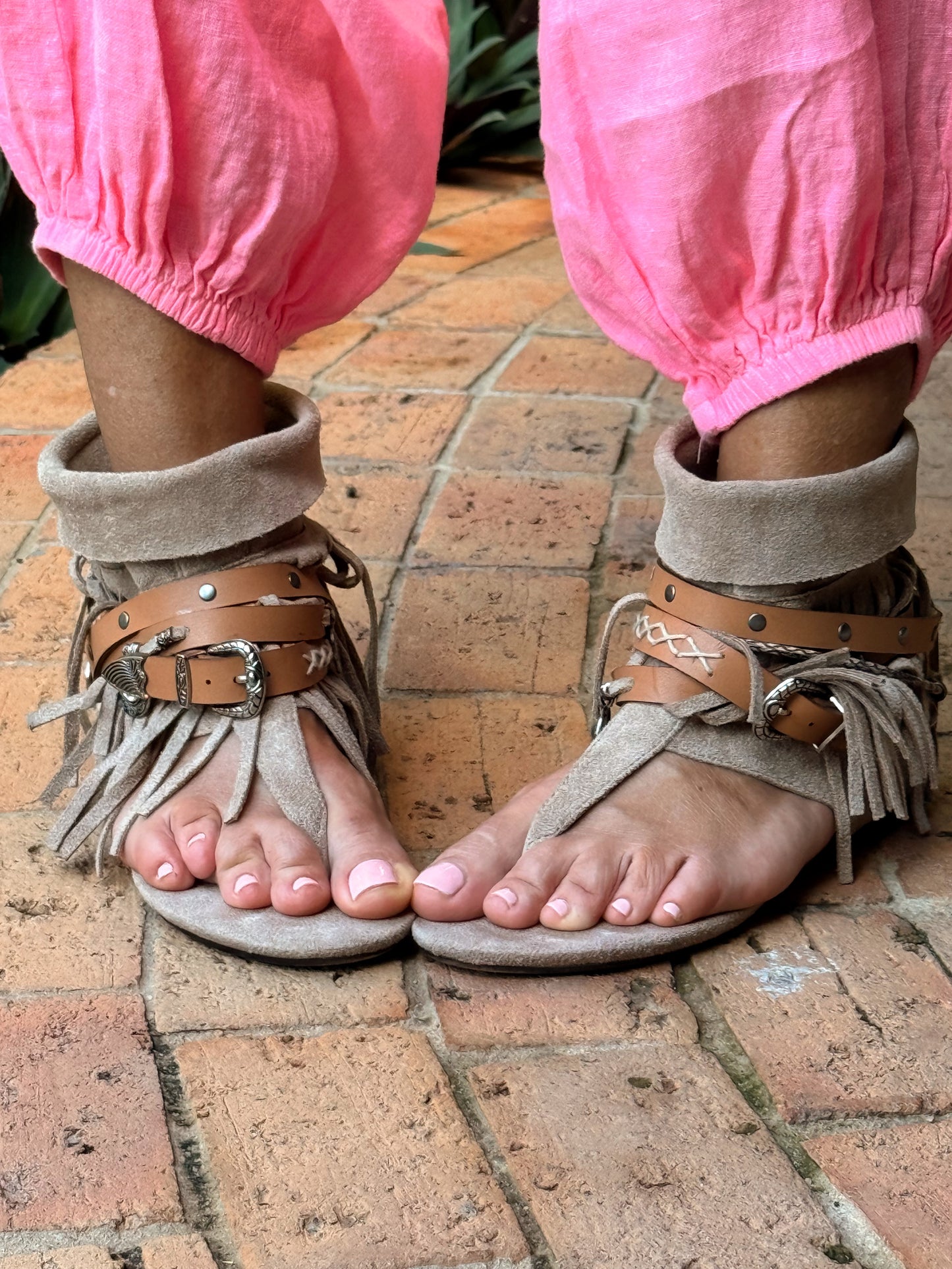 SANDALIAS FLECOS HIPPIE BEIGE