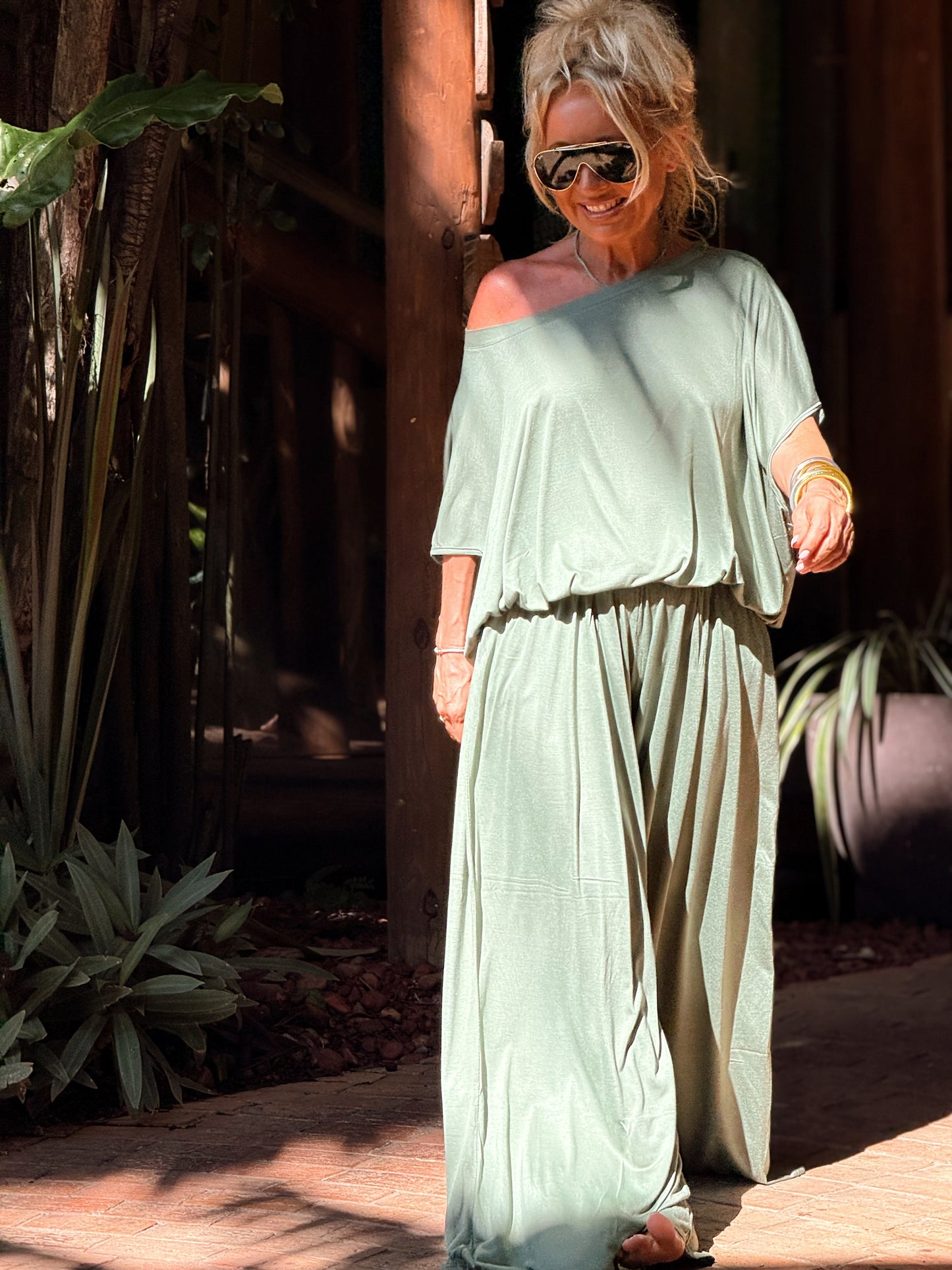 CONJUNTO OVERSIZE TÚNICA-PANTALON AMELIE KAKI