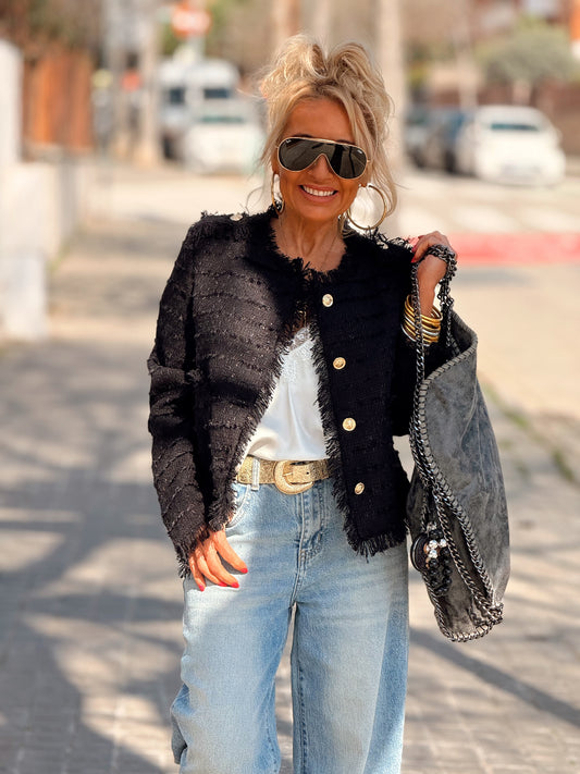 SET BAG CHARMS ESPEJO NEGRO