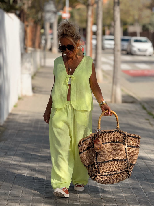 CHALECO CON LAZO JOYCE AMARILLO