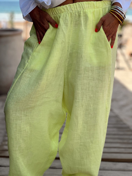 PANTALON OVERSIZE EDEN AMARILLO