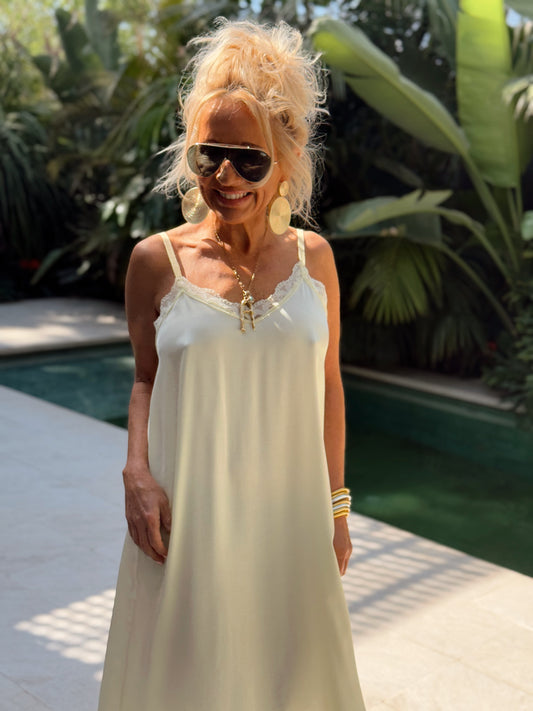 VESTIDO LENCERO FATY AMARILLO