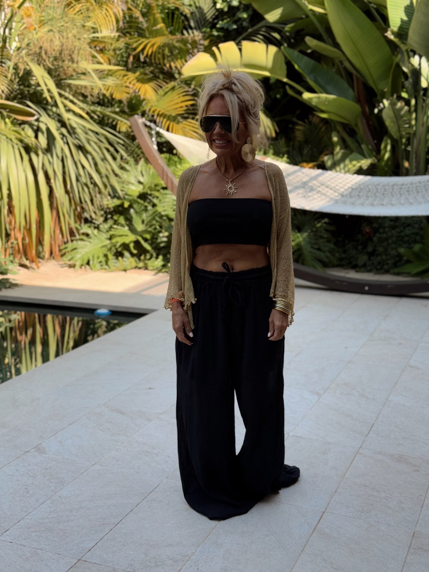 PANTALON LARGO OVERSIZE LAURIE NEGRO