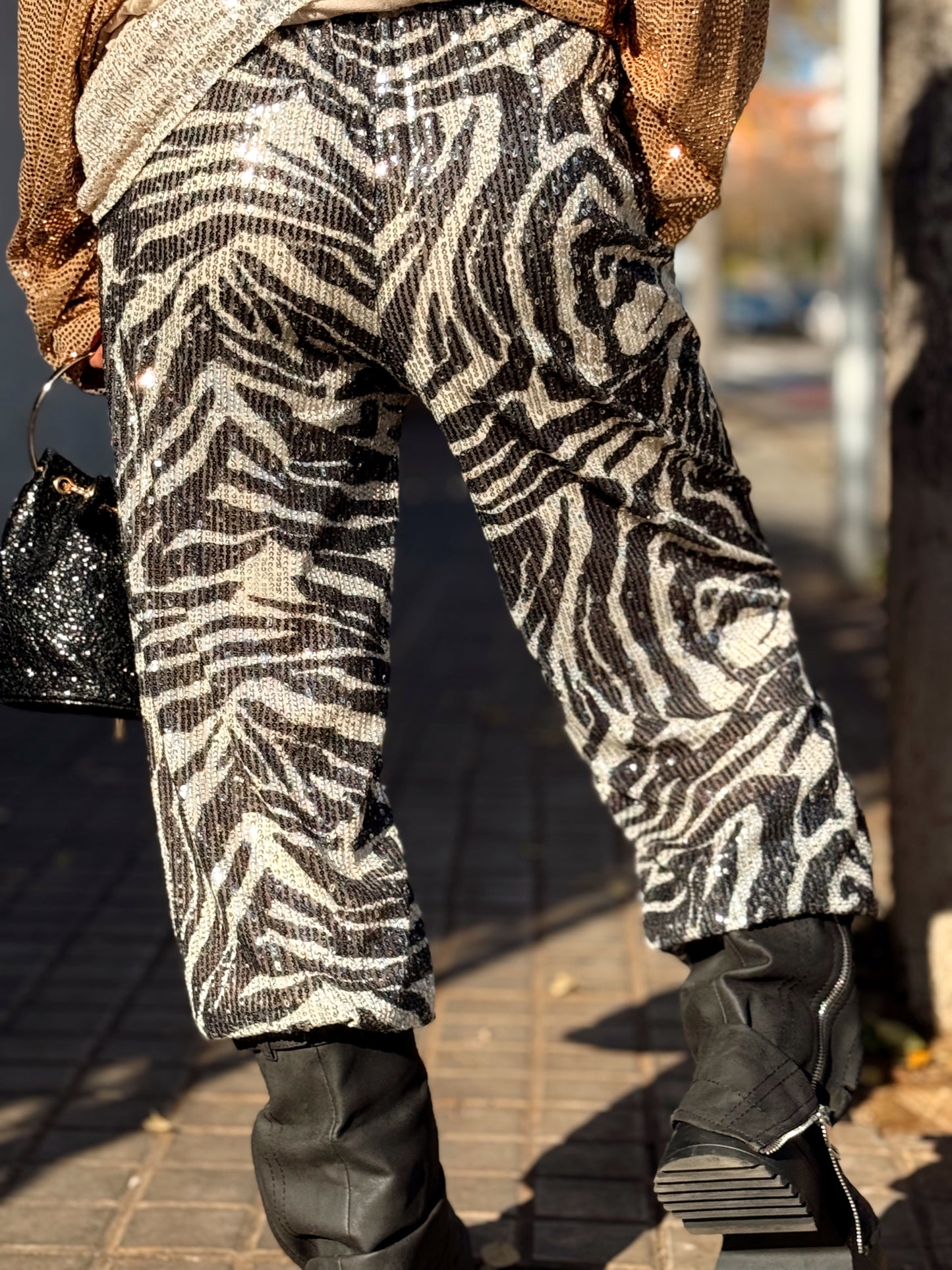 PANTALÓN LENTEJUELAS ZEBRA