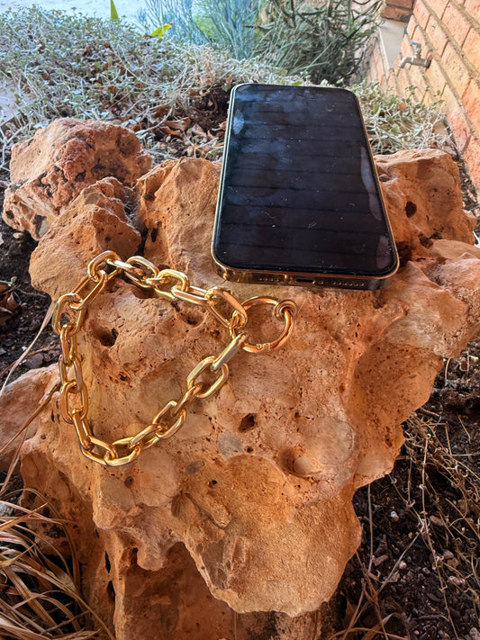 CADENA DE CELULAR DORADA