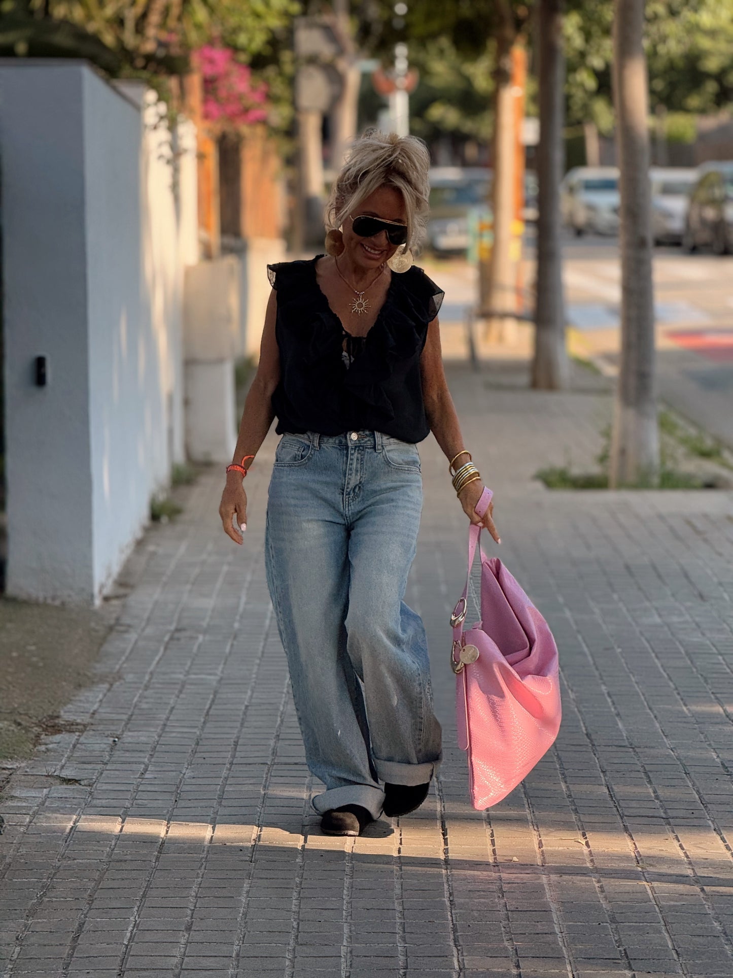 ZUECOS CON TIRANTE MEL NEGRO