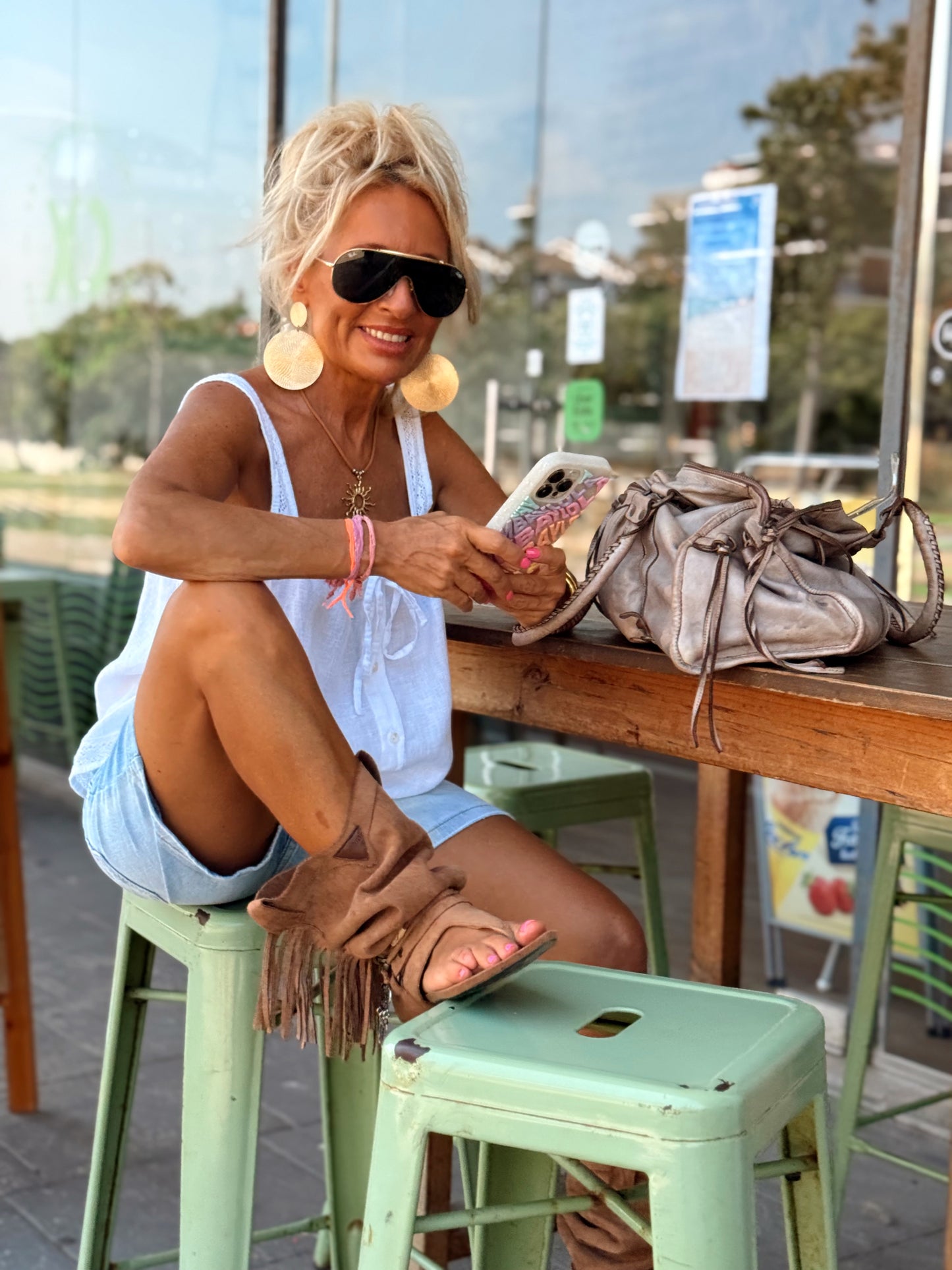 SHORT BIJOUX TEJANO CLARO