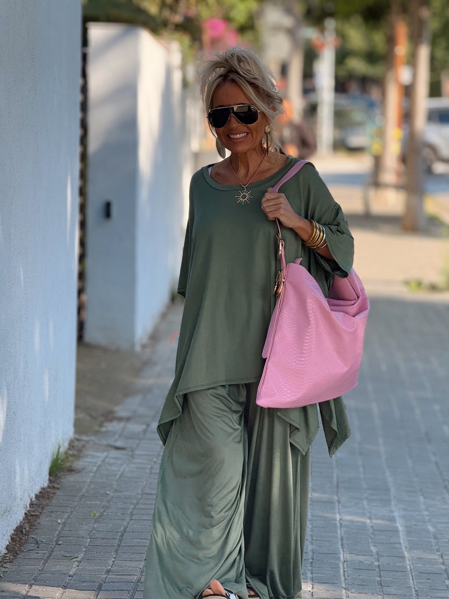 CONJUNTO OVERSIZE PANTALÓN-TÚNICA JADE KAKI