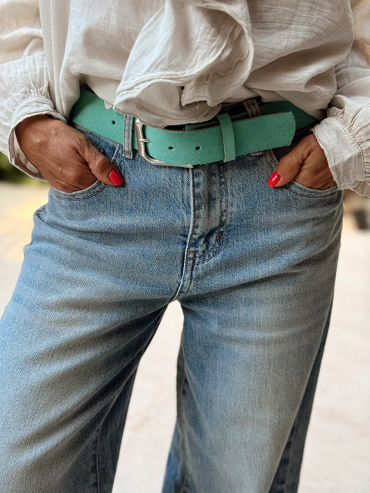 CINTURÓN ANTE CALIFORNIA TURQUESA