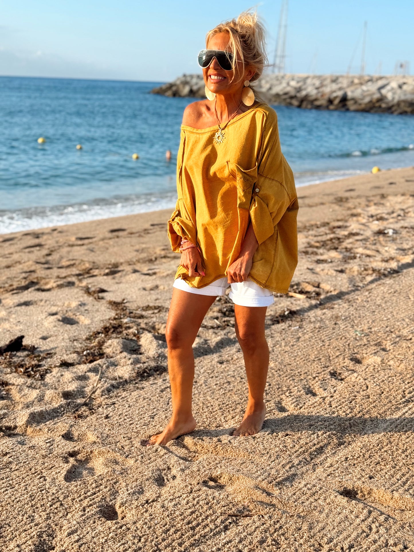 CAMISETA OVERSIZE L’AMORE E BELLA MULTICOLOR