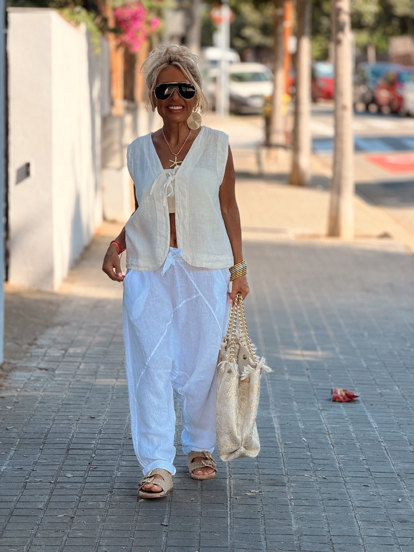 CHALECO CON LAZO JOYCE VAINILLA