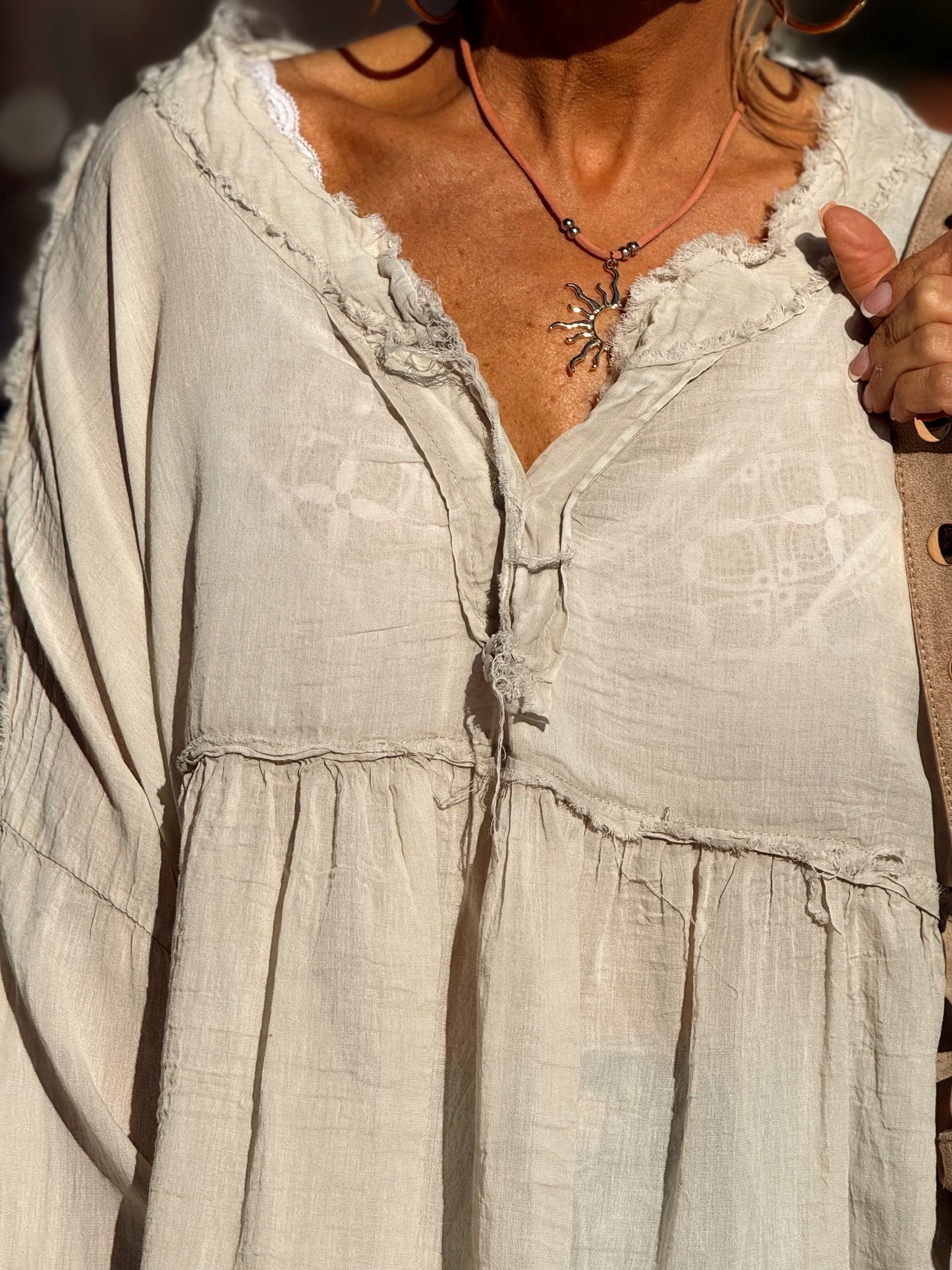 BLUSA OVERSIZE REBEL BEIGE