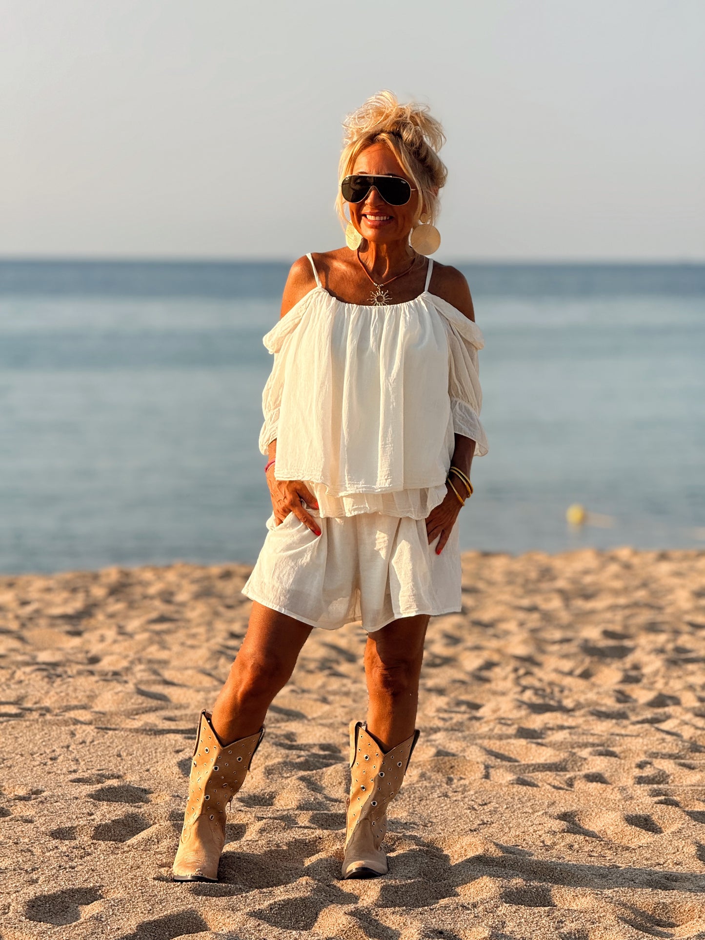 BOTAS AGUJEROS COW-BOY BEIGE