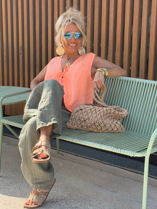 CHALECO CON LAZO JOYCE NARANJA