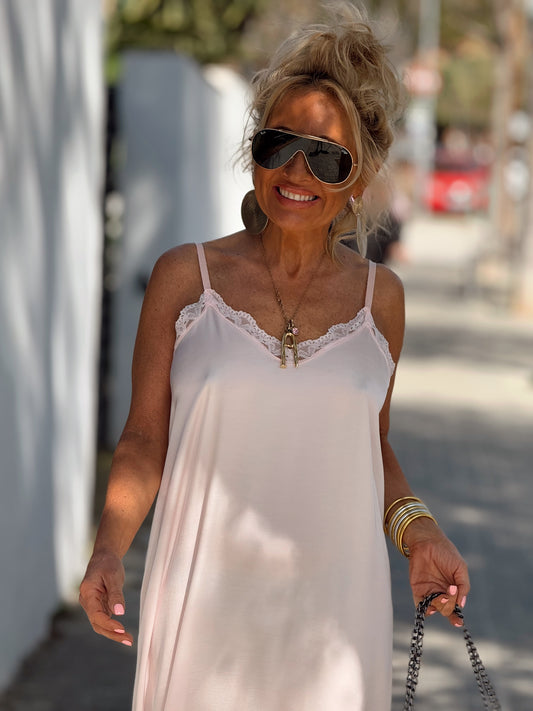 VESTIDO LENCERO FATY ROSA