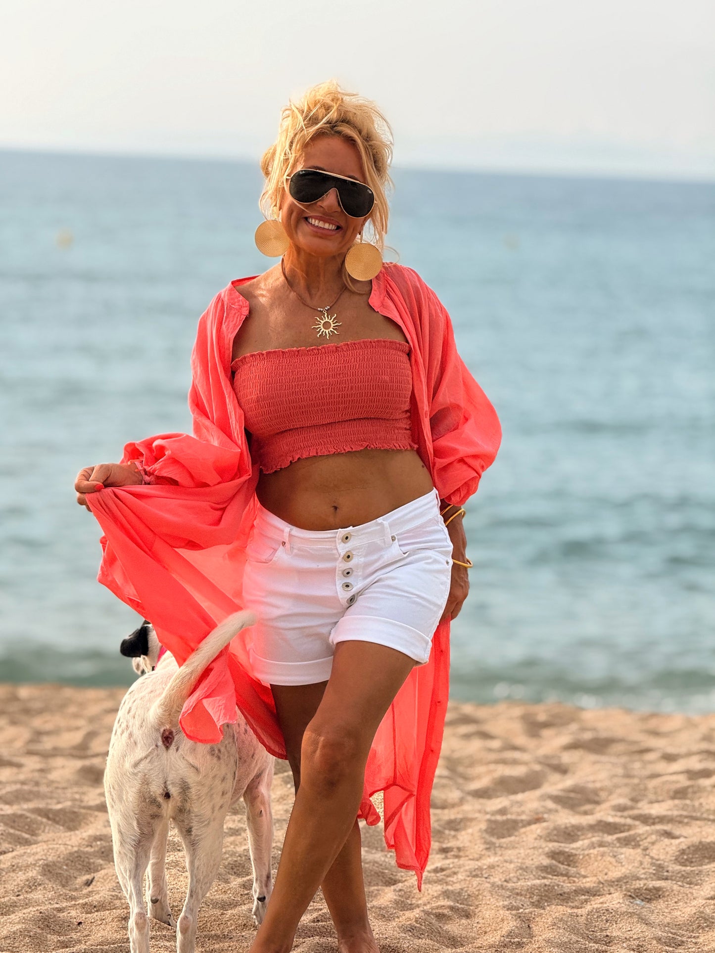 CAMISA TUNICA LARGA OVERSIZE ALEXIA MULTICOLOR