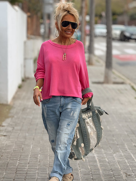 BOLSO XL BOHO TEJANO-BLANCO