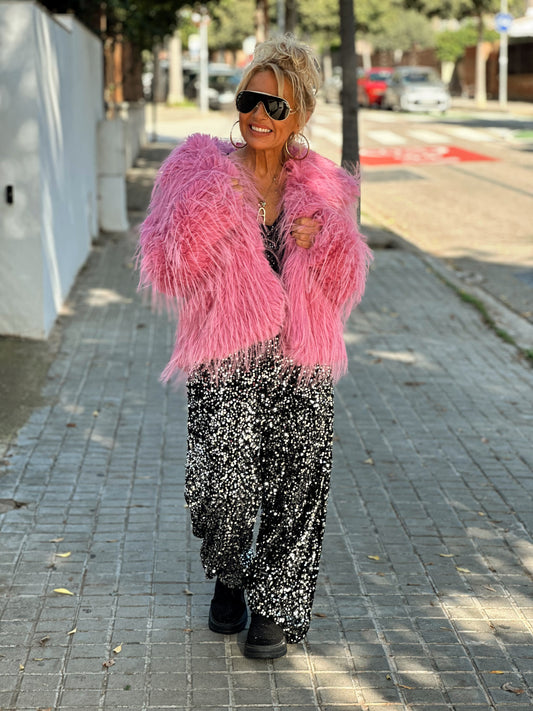 PANTALON LENTEJUELAS JADE NEGRO