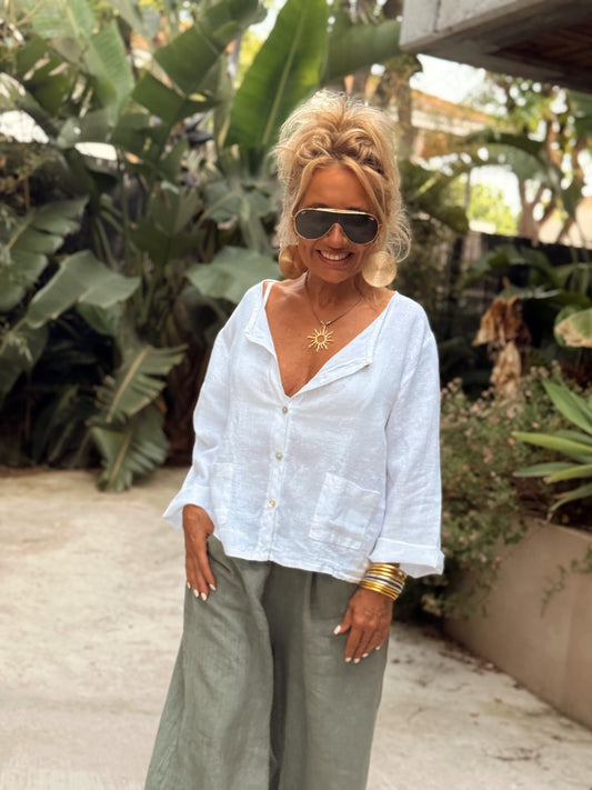 CAMISA LINO RITA MULTICOLOR