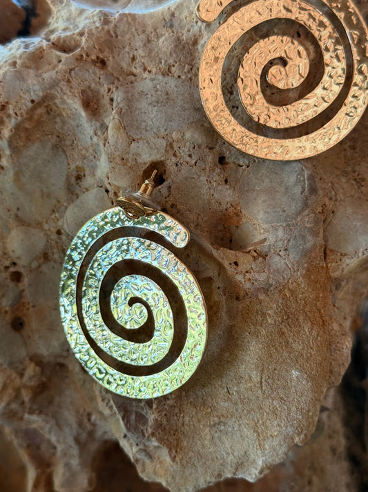 PENDIENTES CARACOL DORADO