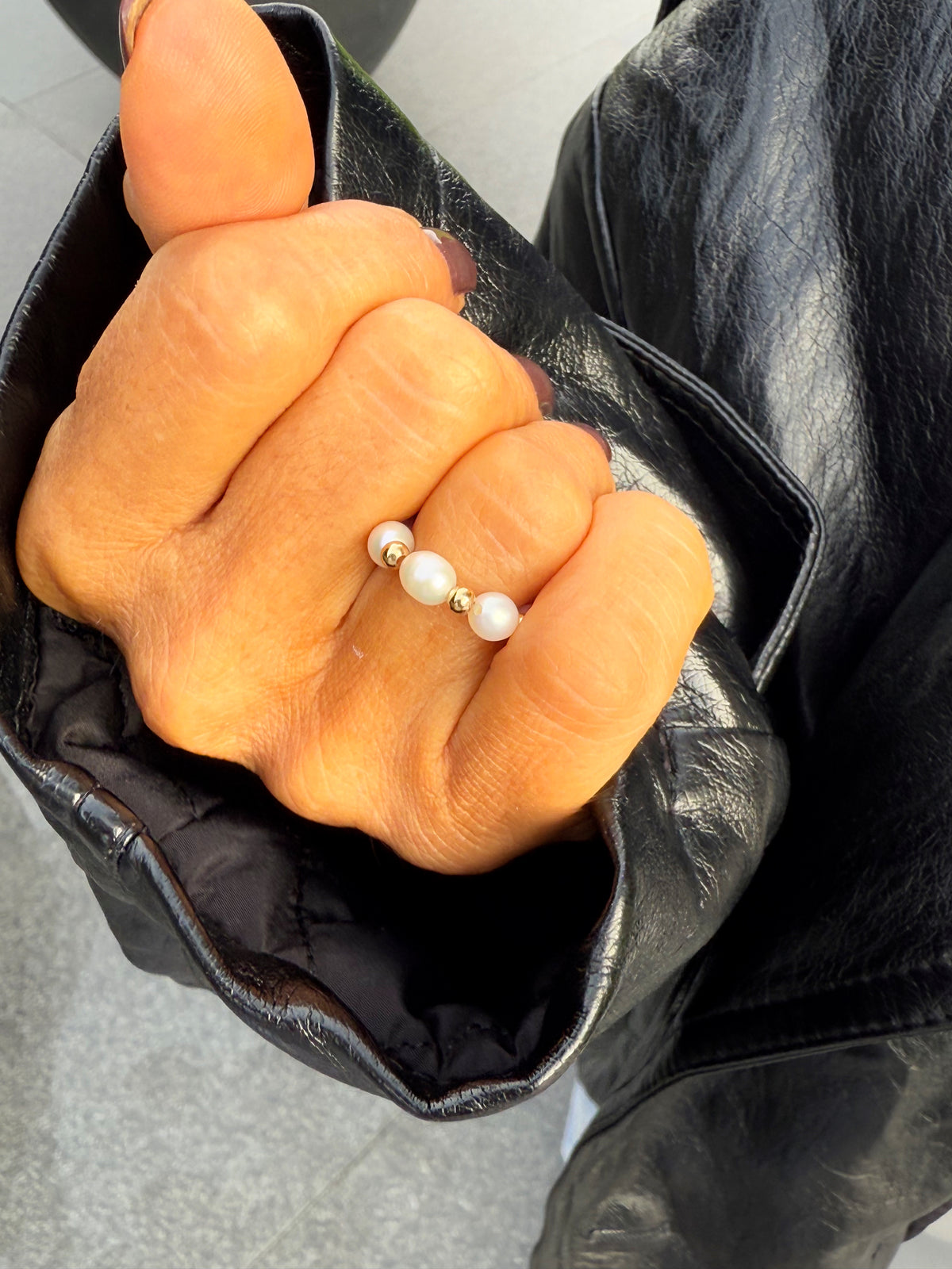 ANILLO PERLA BLANCO