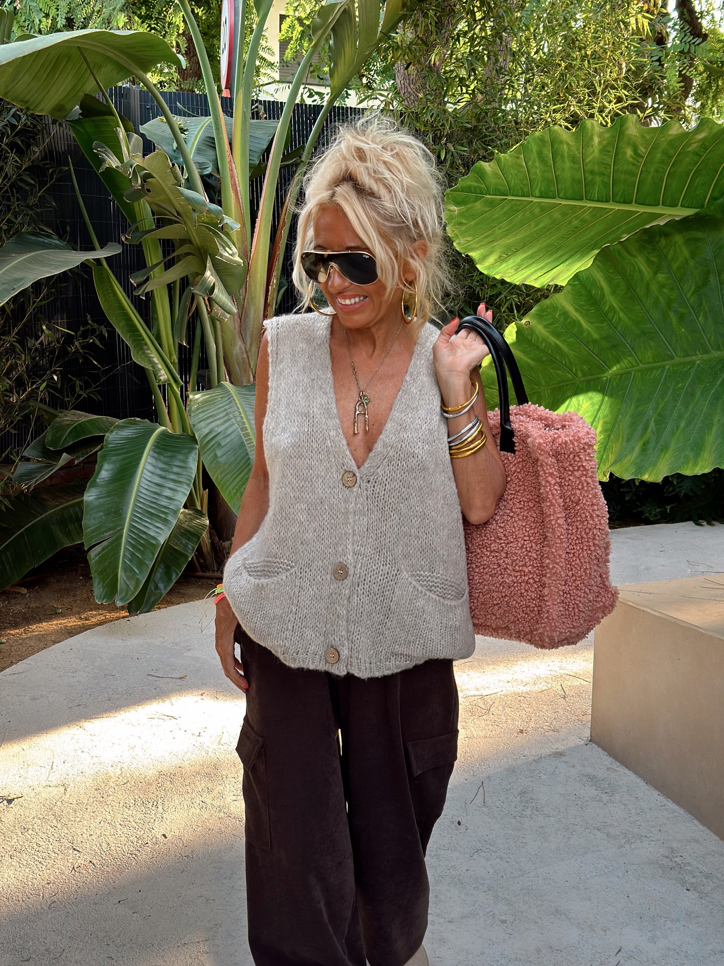 CHALECO DE PUNTO ALIAN CRUDO