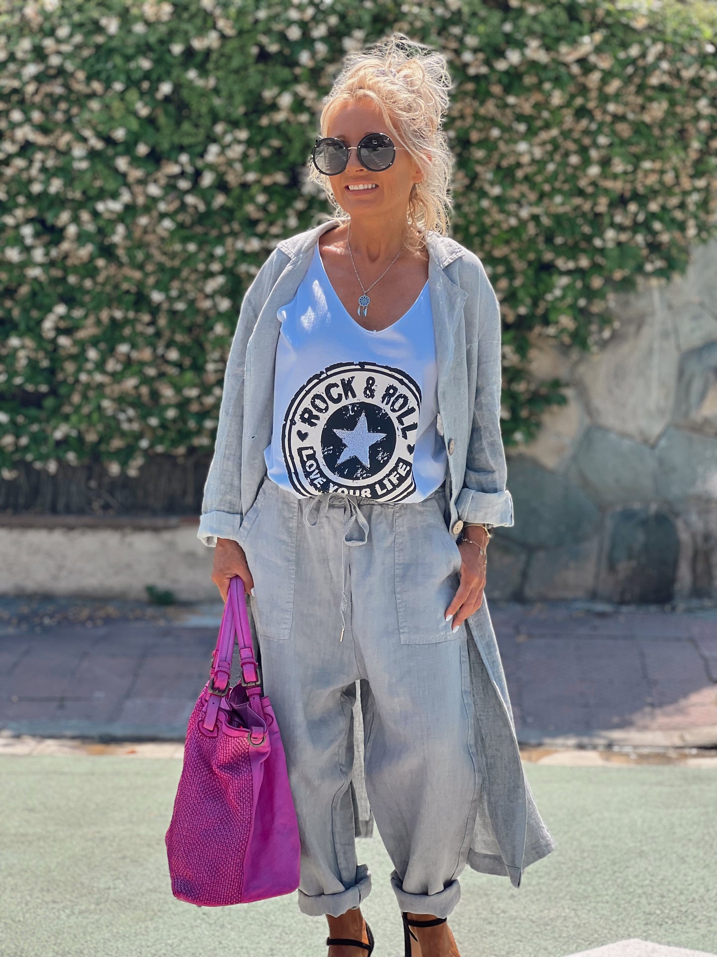 CHAQUETA DE LINO IVY GRIS