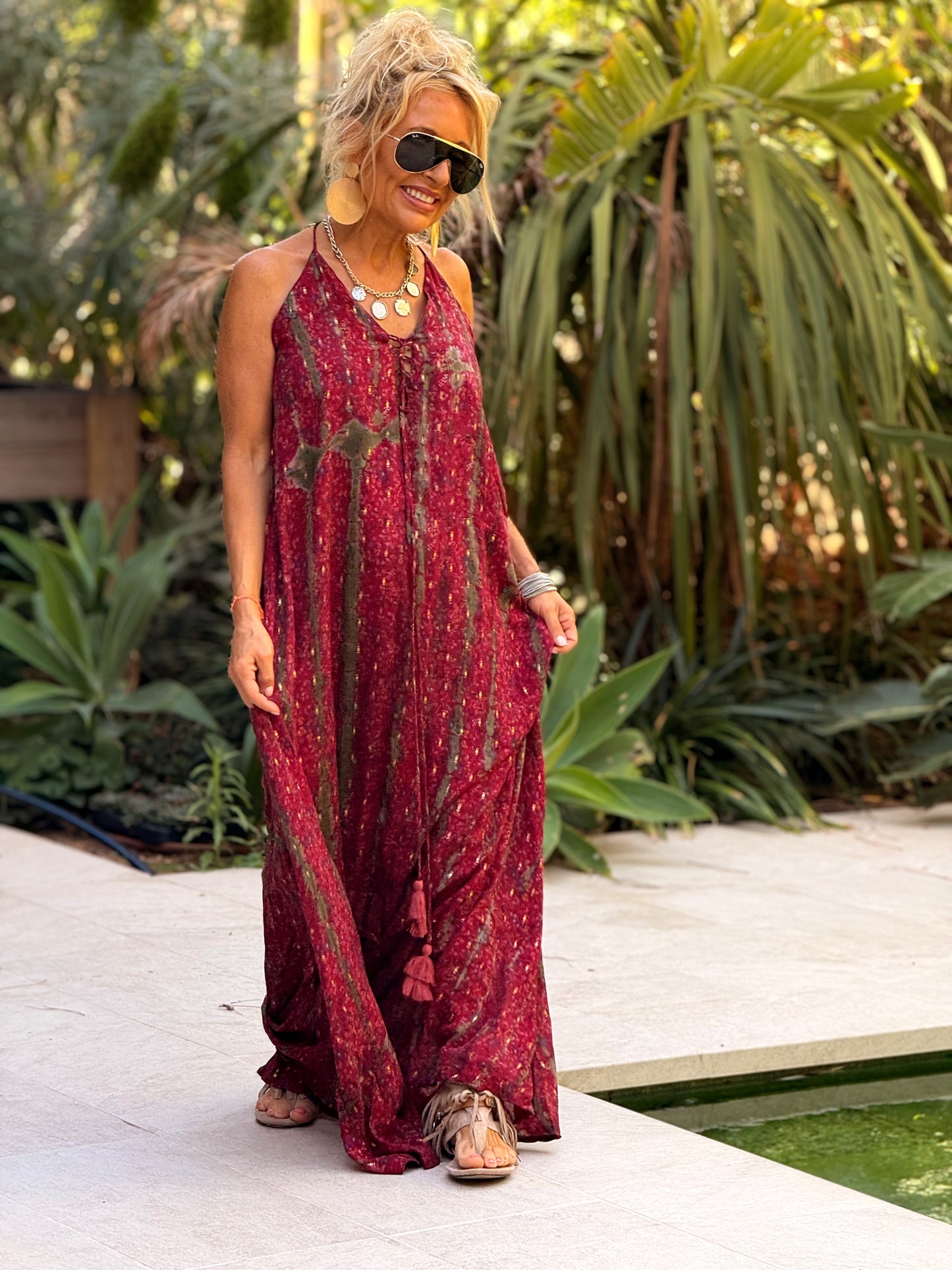 VESTIDO CREPE SEDA INDY MULTICOLOR