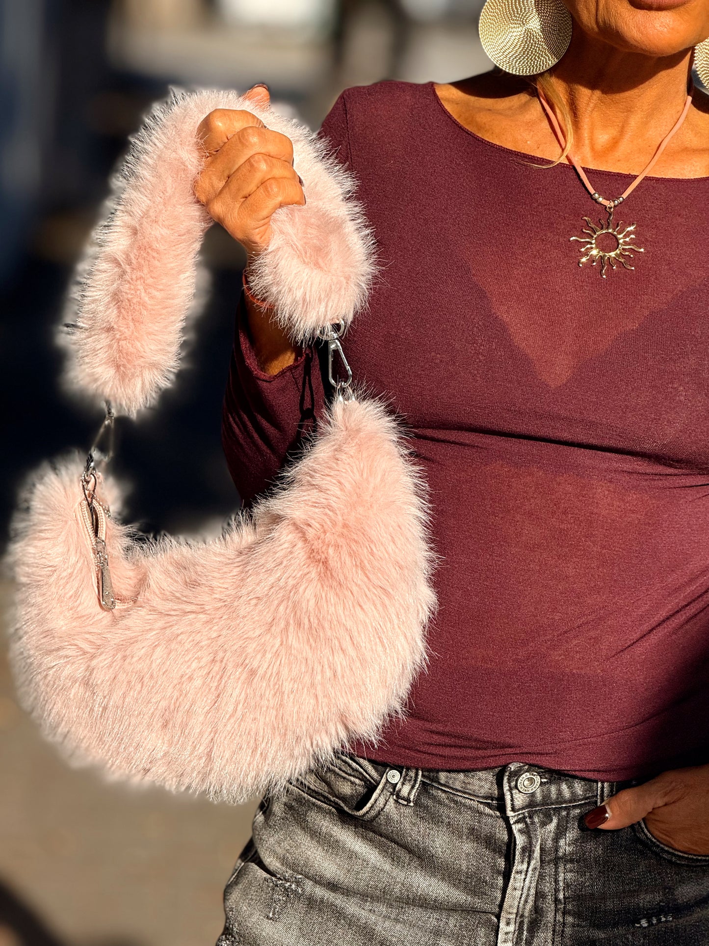 BOLSO PELO SINTÉTICO LUNA MULTICOLOR