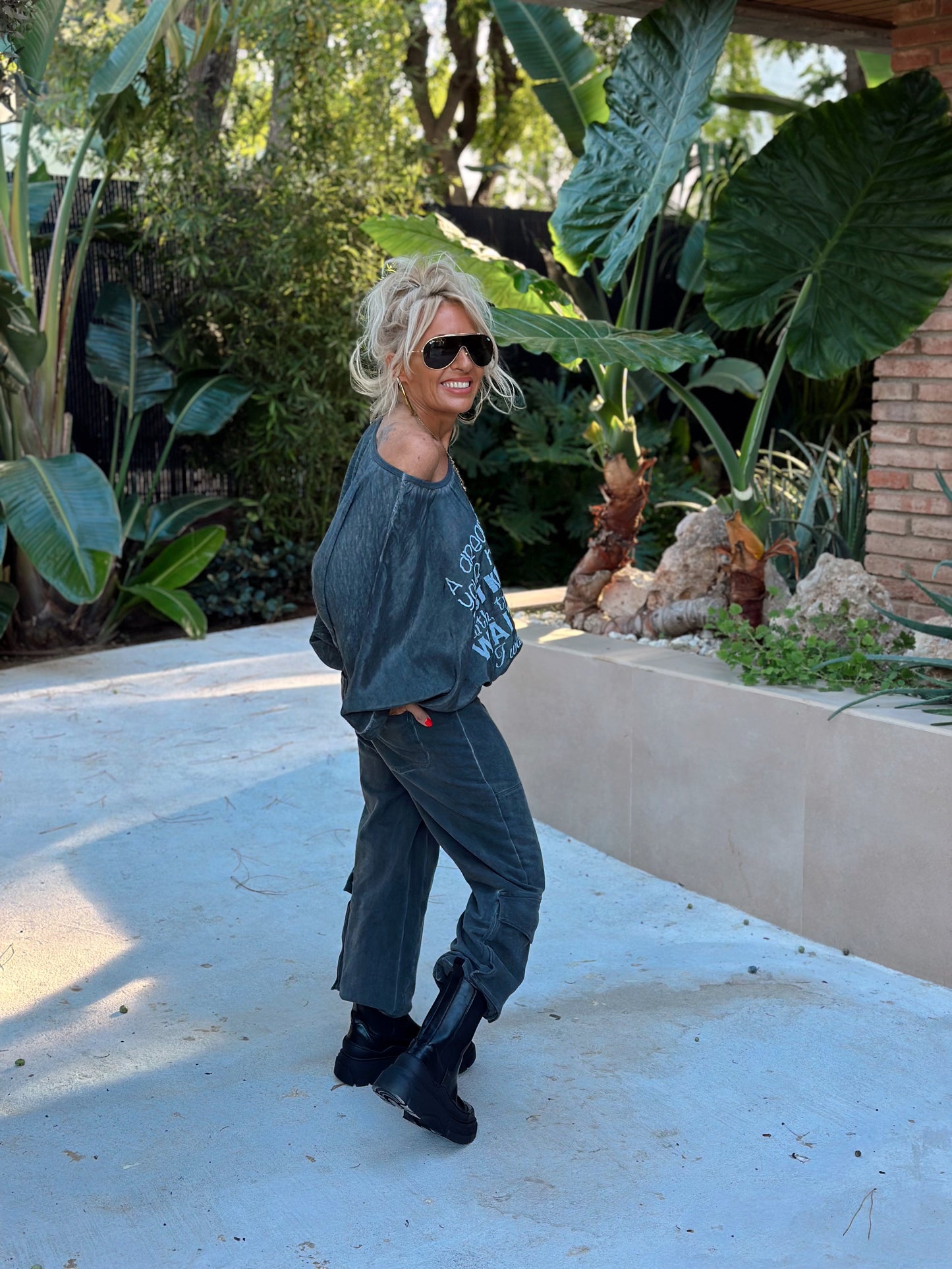 PANTALON COWBOY MANON GRIS ANTRACITA