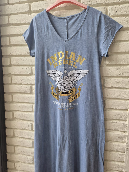 VESTIDO INDIAN REBEL AZUL