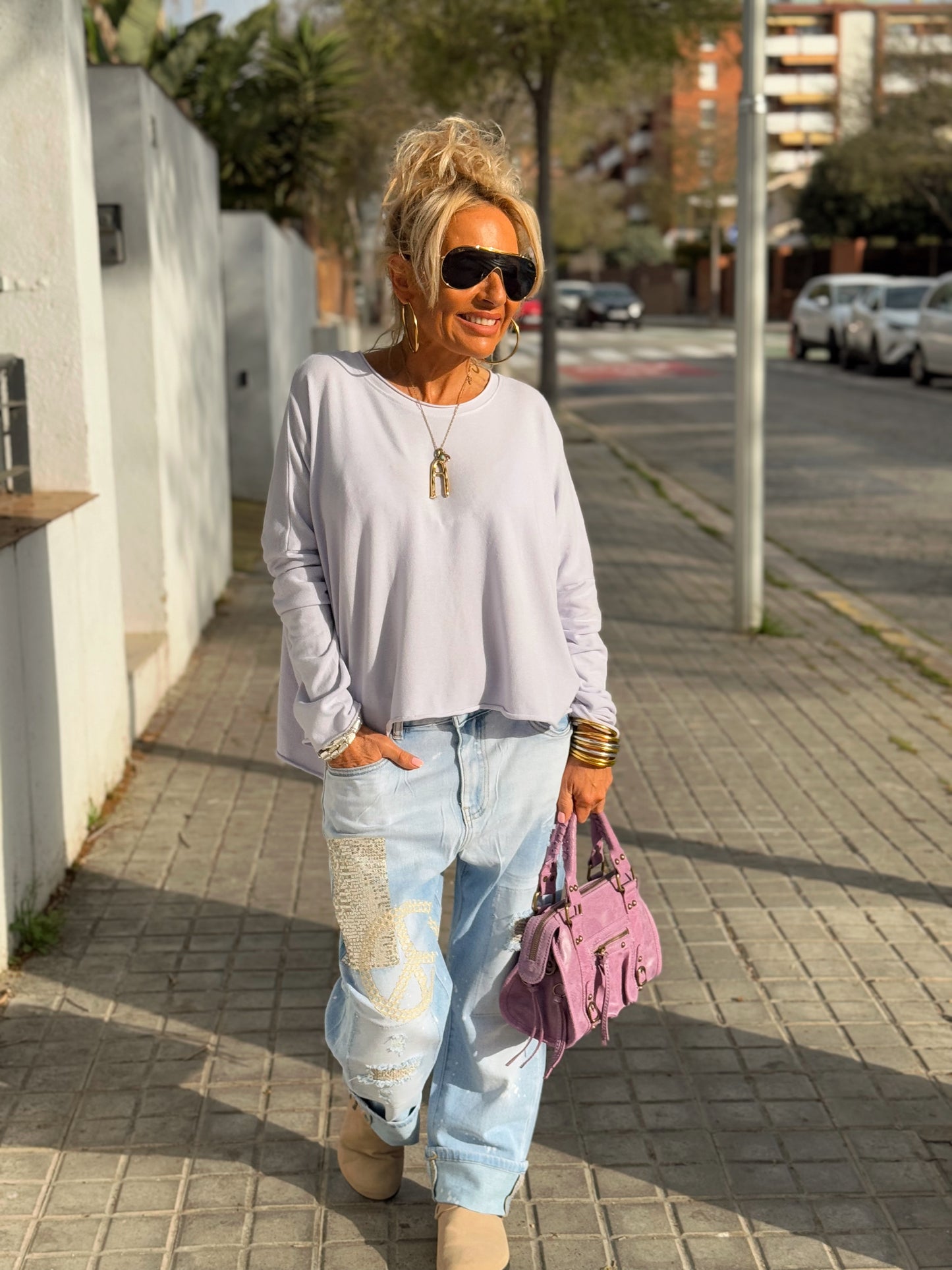 CAMISETA DESGASTADA DANI LILA