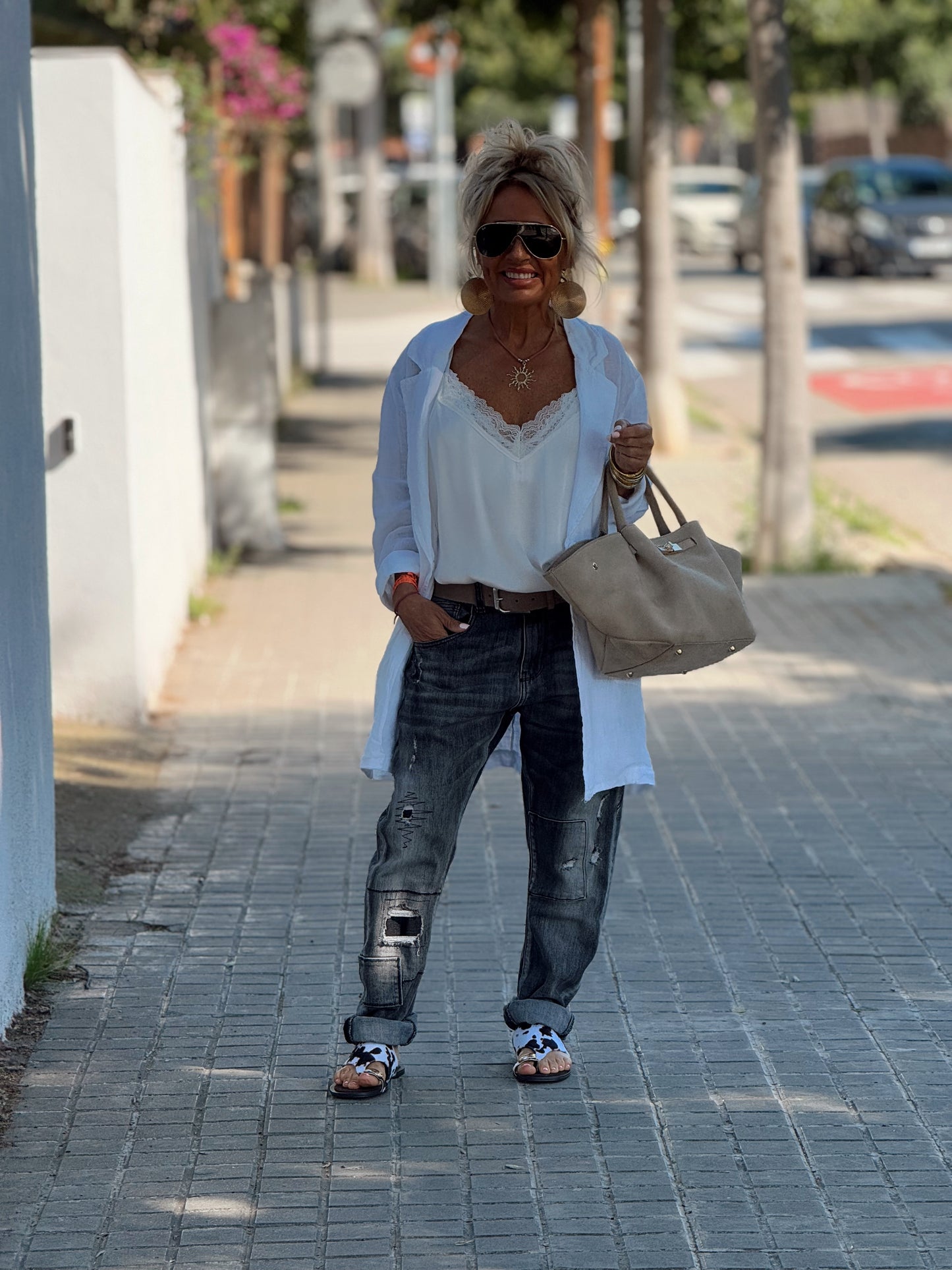 CHAQUETA LINO CHARLY BLANCO