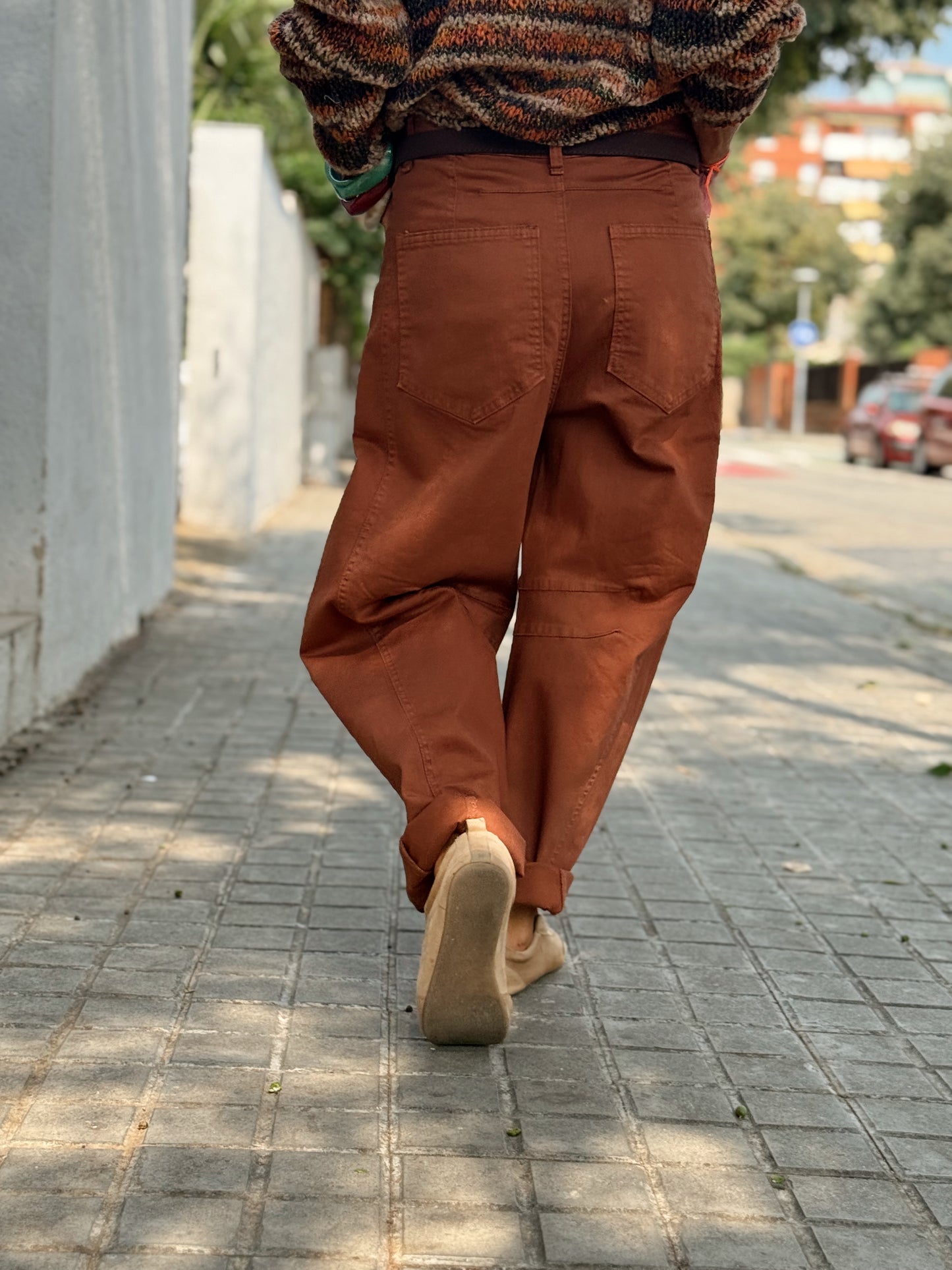 PANTALON CON CINTURÓN CAMILLE MULTICOLOR