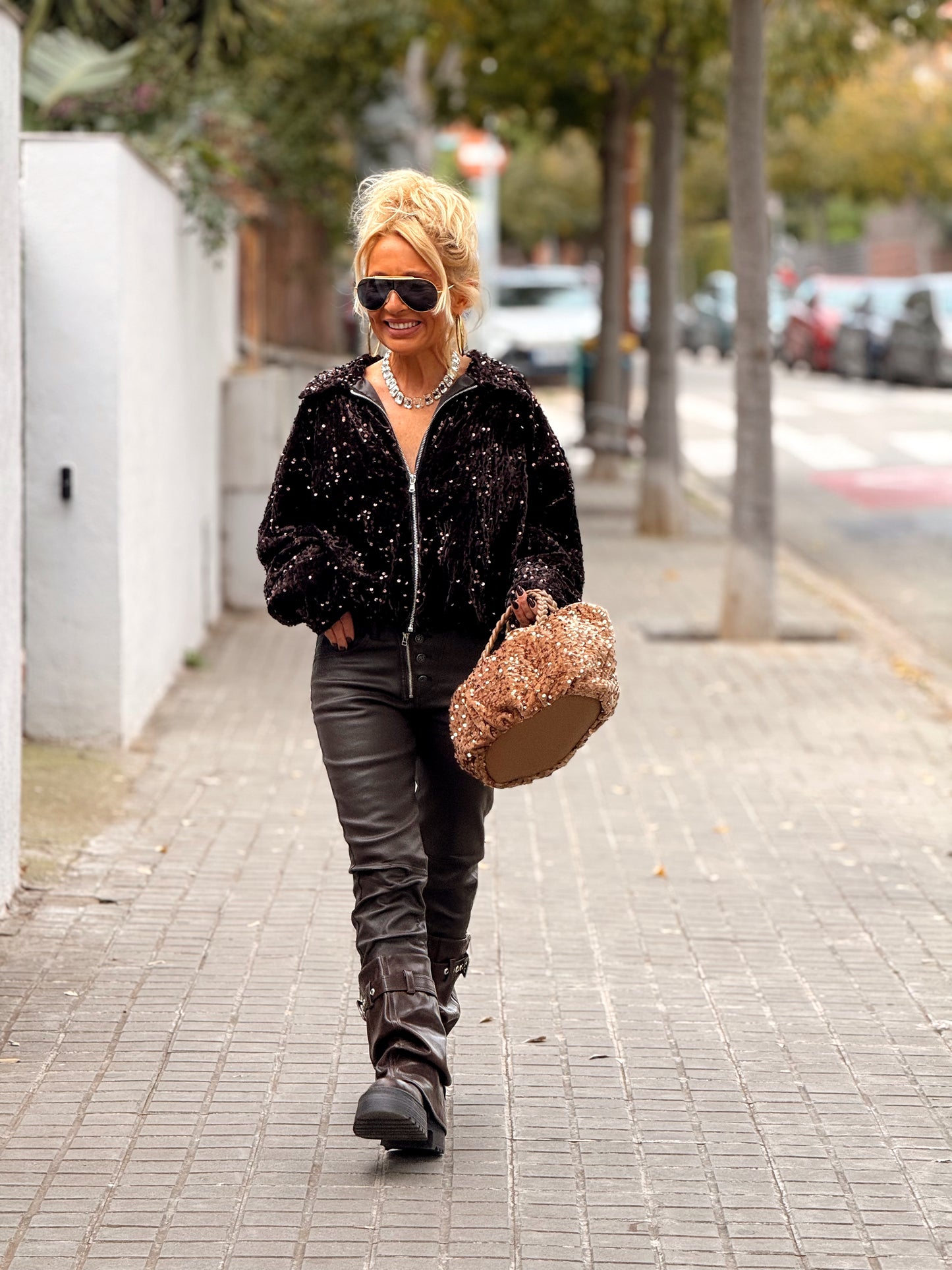 CHAQUETA LENTEJUELAS MULTICOLOR