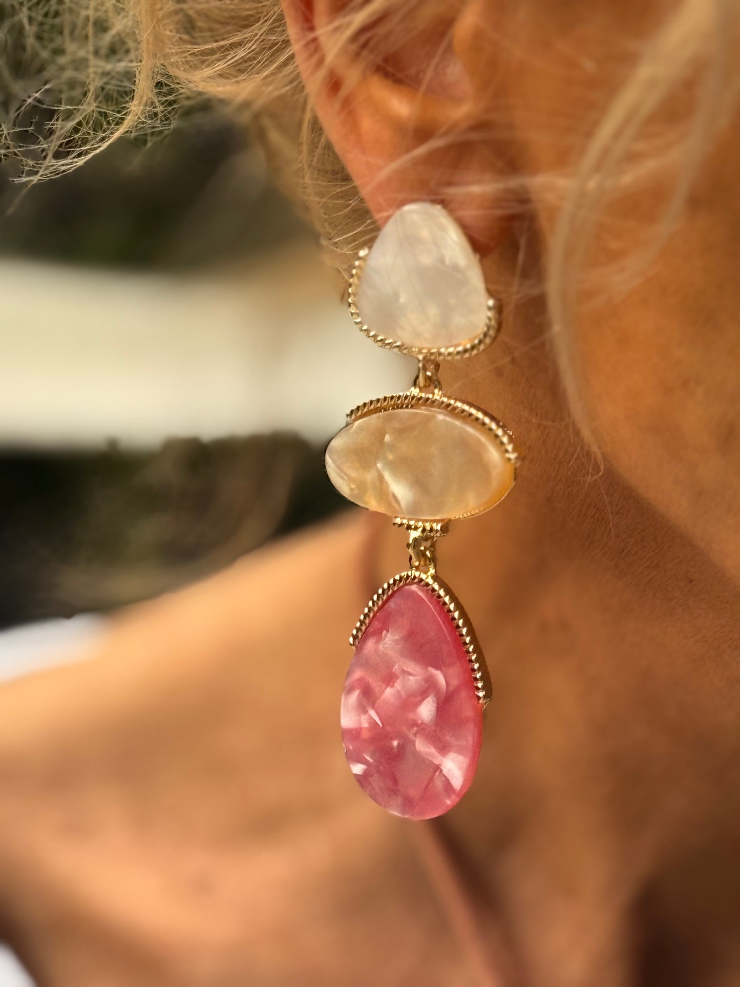 PENDIENTES JADE MULTICOLOR