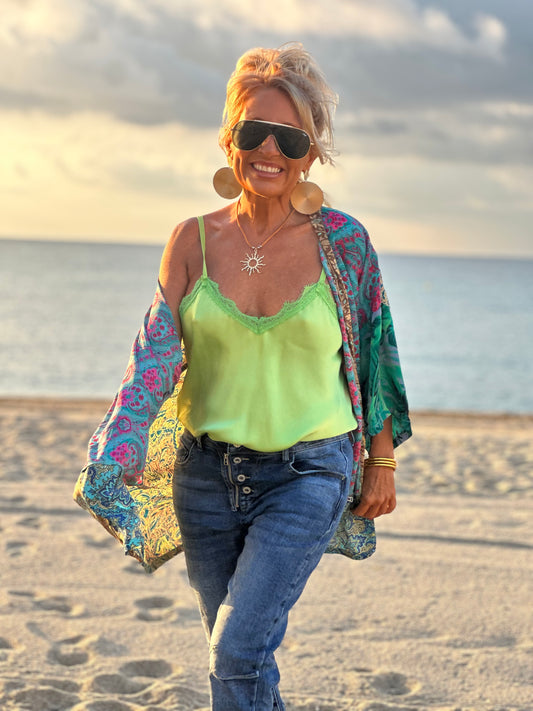 KIMONO CORTO ESTAMPADO