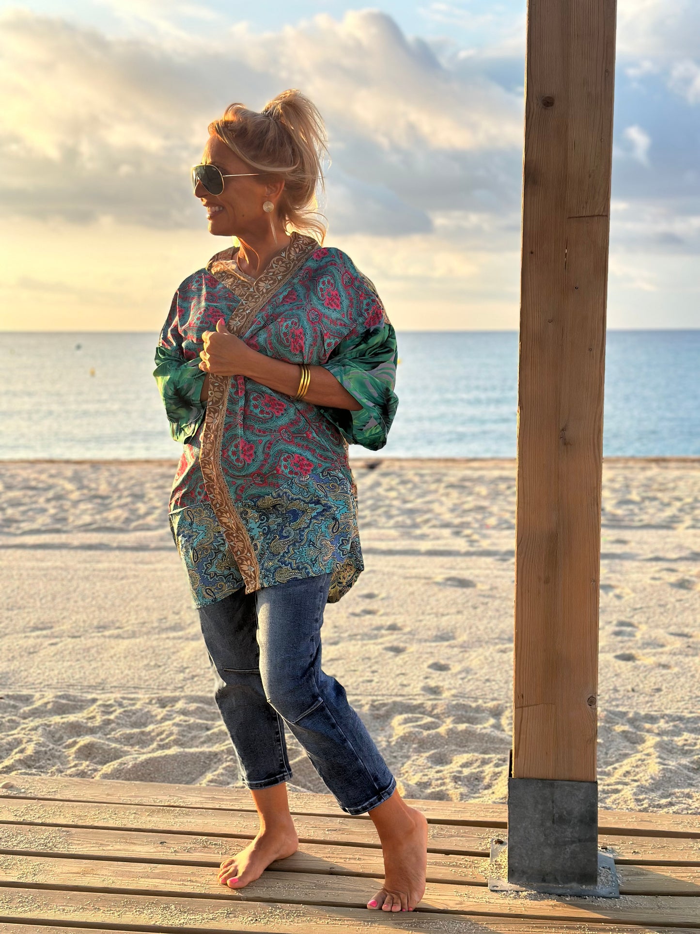 KIMONO CORTO ESTAMPADO