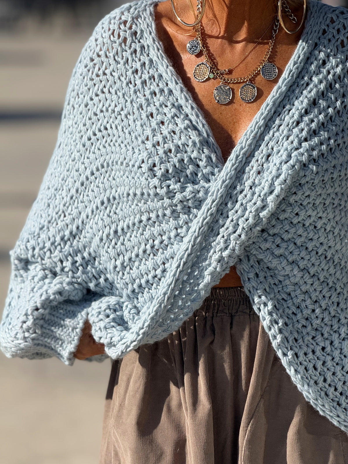 JERSEY DE PUNTO OVERSIZE ENTRELAZADO MULTICOLOR