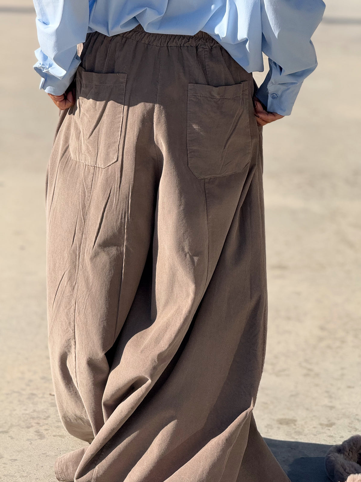 PANTALON PANA LARGO MULTICOLOR
