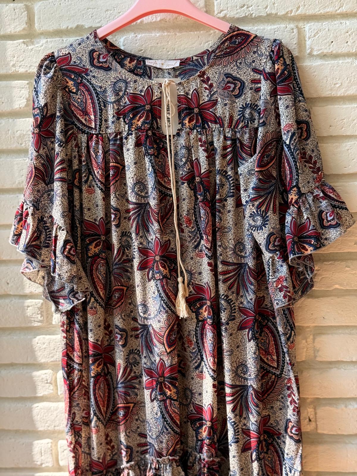 VESTIDO ESTAMPADO FLOR MULTICOLOR