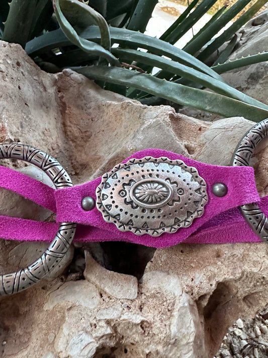 CINTURÓN ANTE HIPPIE FUCSIA