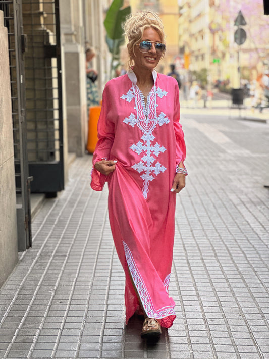 VESTIDO LONG JAD ROSA