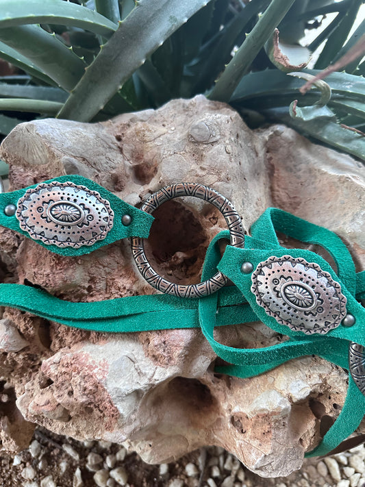 CINTURÓN ANTE HIPPIE VERDE