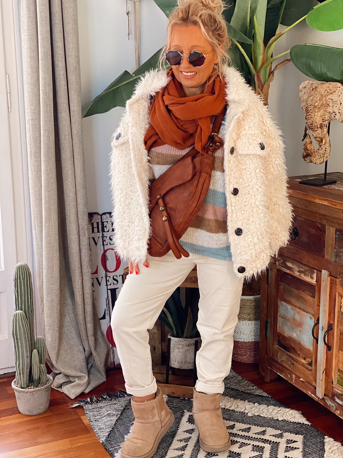 PANTALÓN DE PANA TARIKA CRUDO