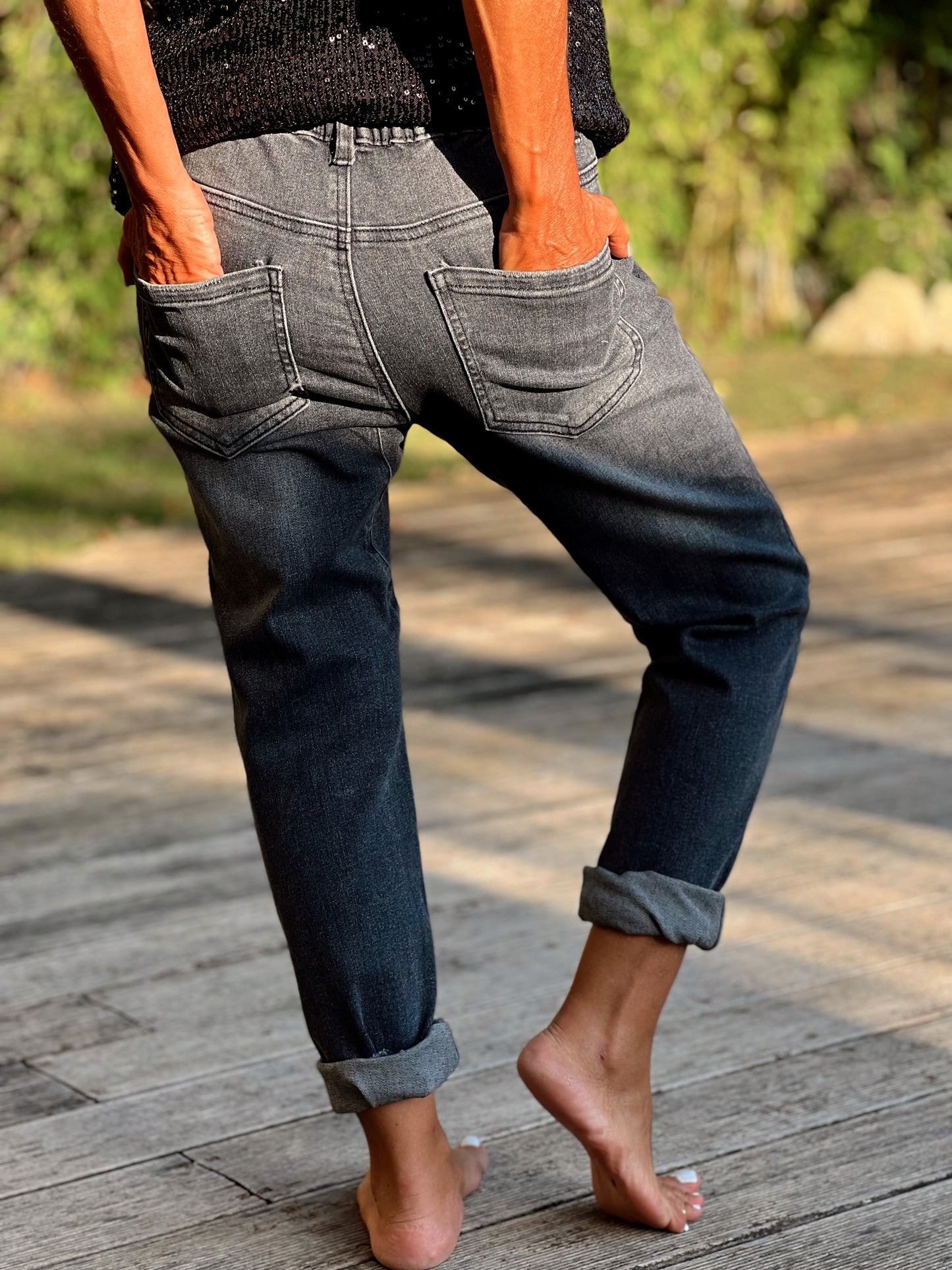 JEANS VAQUEROS CLARA GRIS OSCURO